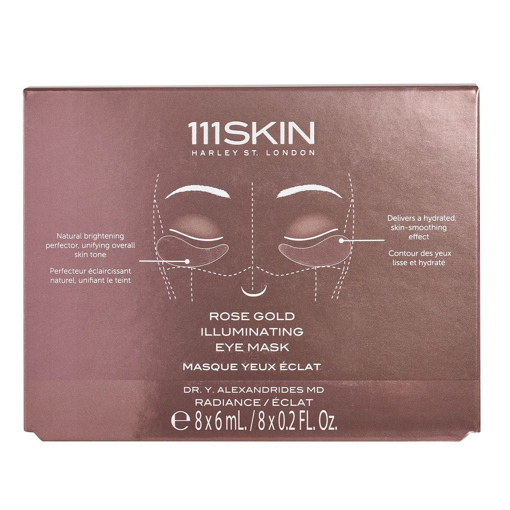 Rose Gold rozświetlająca maska pod oczy 8x6ml