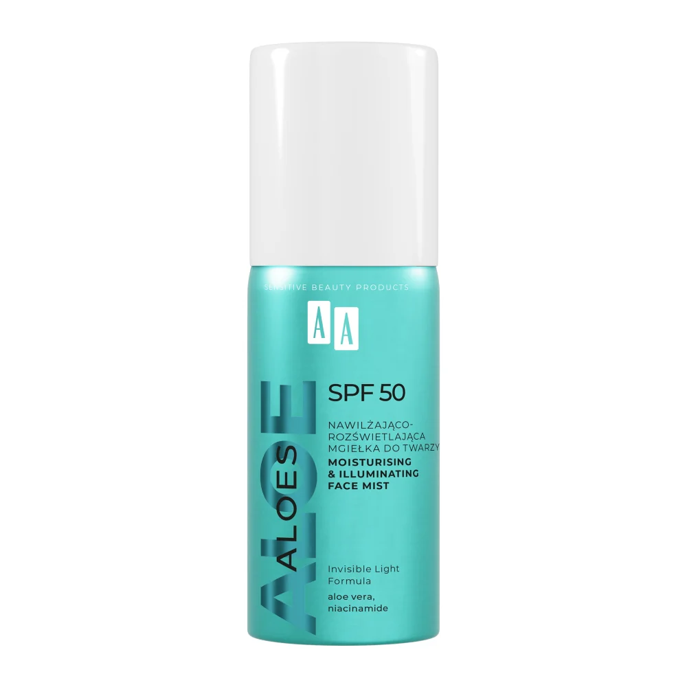 Aloes nawilżająco-rozświetlająca mgiełka do twarzy SPF50 100ml