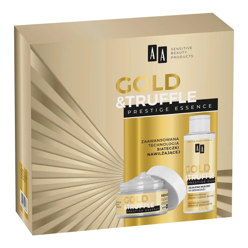 Gold & Truffles Prestige Essence 65+ zestaw głęboko odbudowujący krem-esencja 50ml + delikatne mleczko do demakijażu 150ml - Image 4