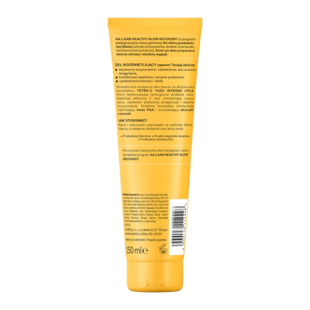 LAAB Tetra-C Yuzu rozświetlający żel do mycia twarzy 150ml - Image 4