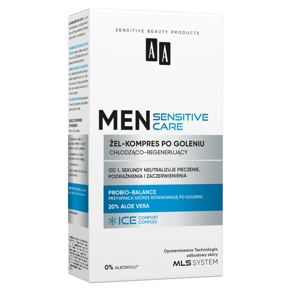 Men Sensitive żel-kompres po goleniu chłodząco-regenerujący 100ml - Image 3