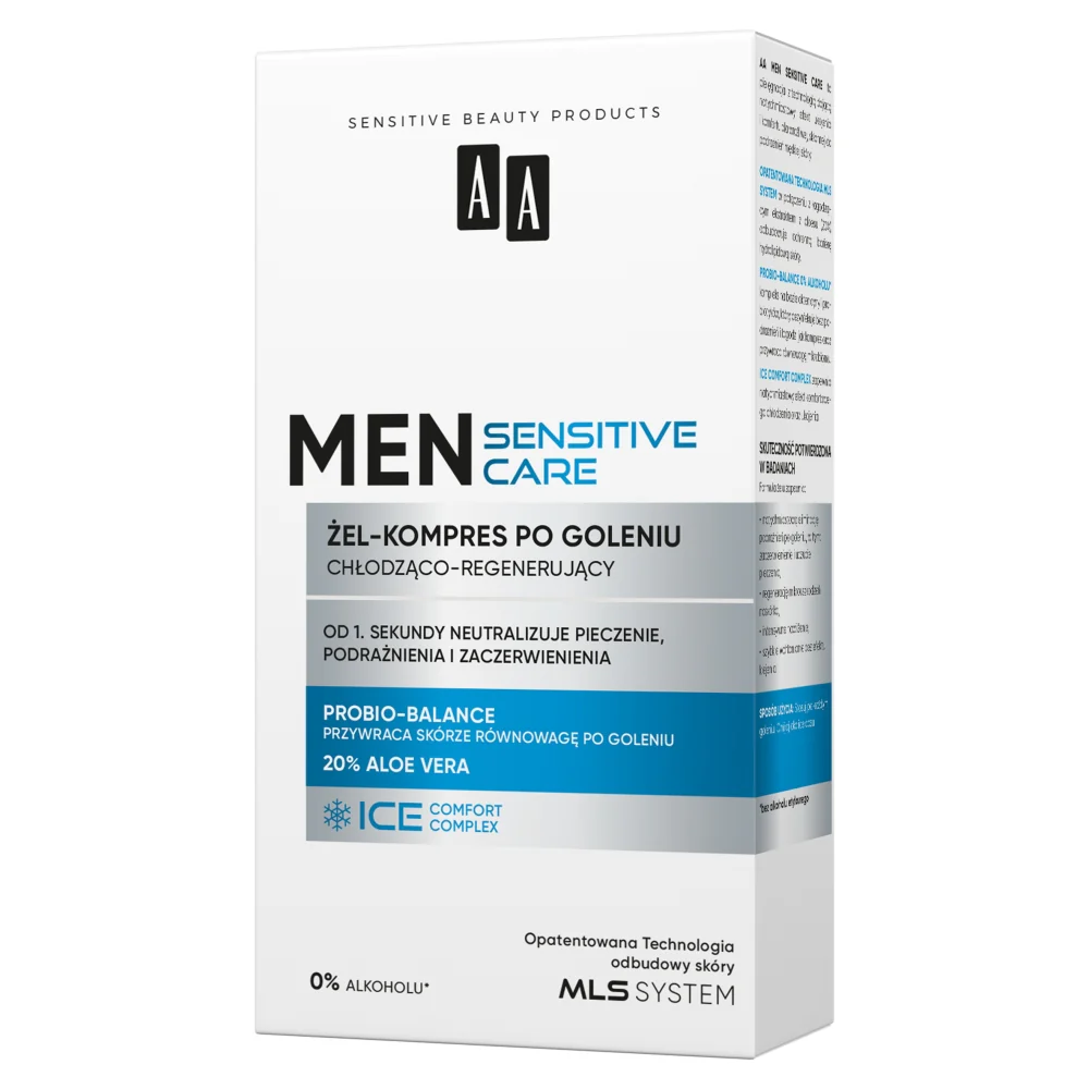 Men Sensitive żel-kompres po goleniu chłodząco-regenerujący 100ml - Image 4
