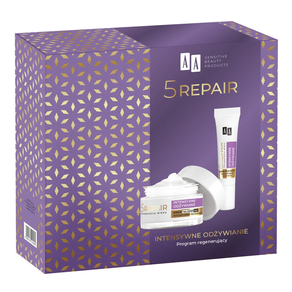Technologia Wieku 5Repair Intensywne Odżywianie 70+ zestaw krem intensywnie regenerujący na dzień i na noc 50ml + krem pod oczy nawilżająco-odżywczy 15ml - Image 2