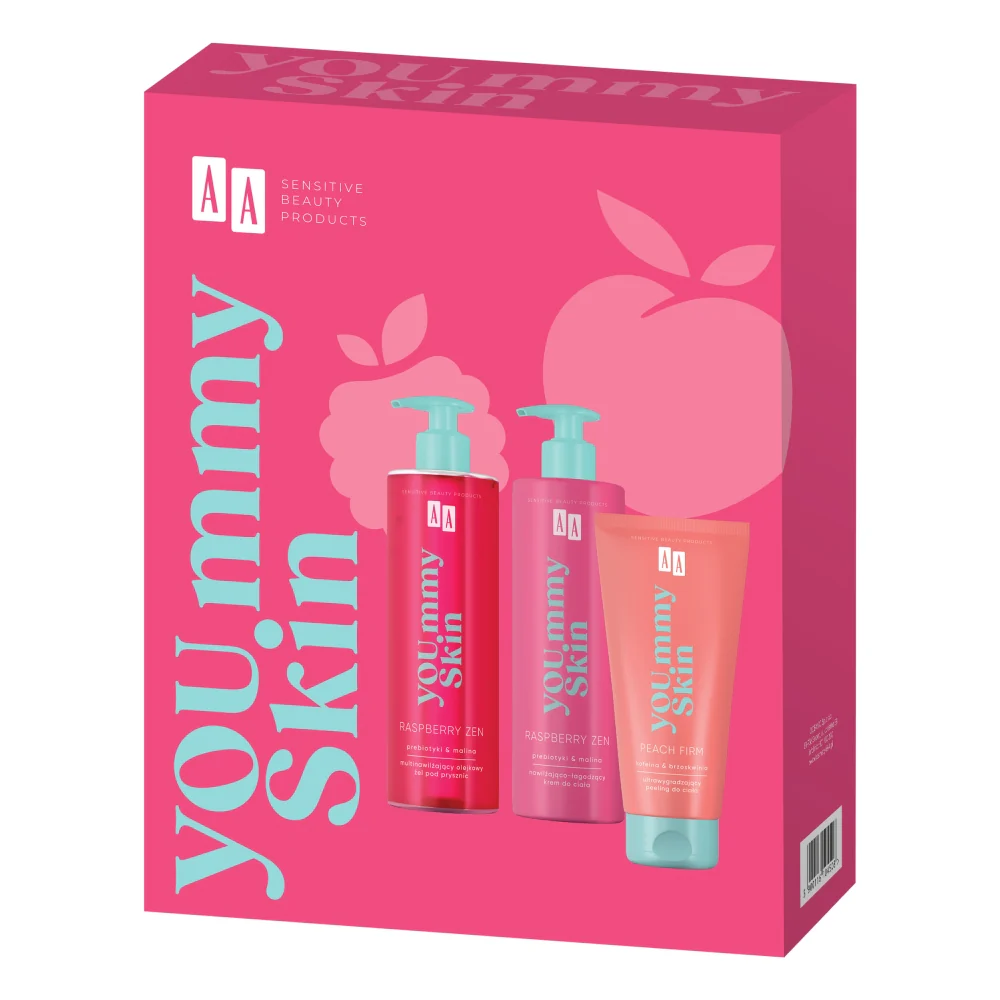 YOU.mmy Skin zestaw żel pod prysznic 400ml + krem do ciała 400ml + peeling do ciała 200ml - Image 2
