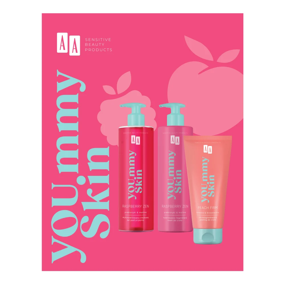 YOU.mmy Skin zestaw żel pod prysznic 400ml + krem do ciała 400ml + peeling do ciała 200ml - Image 4