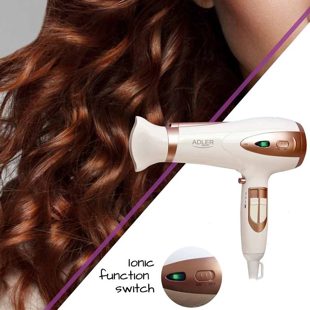Suszarka do włosów z dyfuzorem 2200W ION AD 2248 Biała - Image 5