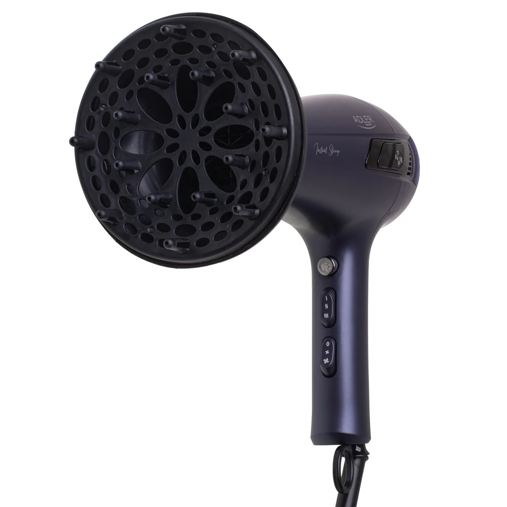 Suszarka do włosów ze zwijanym przewodem + dyfuzor 2400W AD 2273 Fioletowa - Image 10