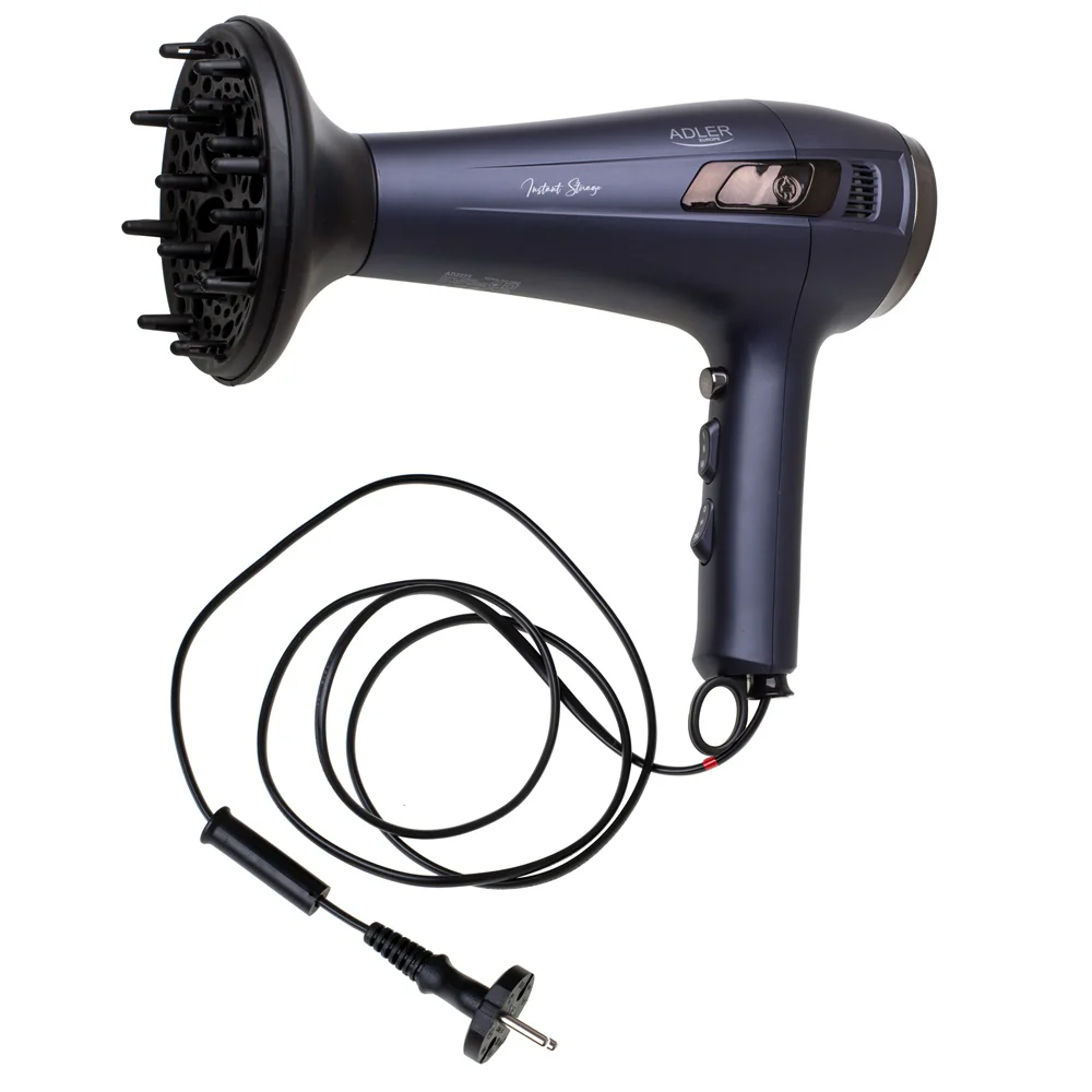 Suszarka do włosów ze zwijanym przewodem + dyfuzor 2400W AD 2273 Fioletowa - Image 5