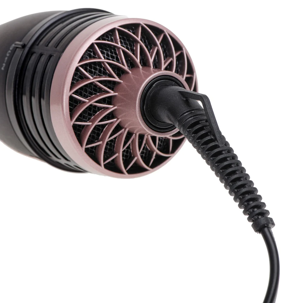 Suszarko-lokówka do włosów z dwiema nasadkami 1200W AD 2026 Czarno-różowa - Image 2