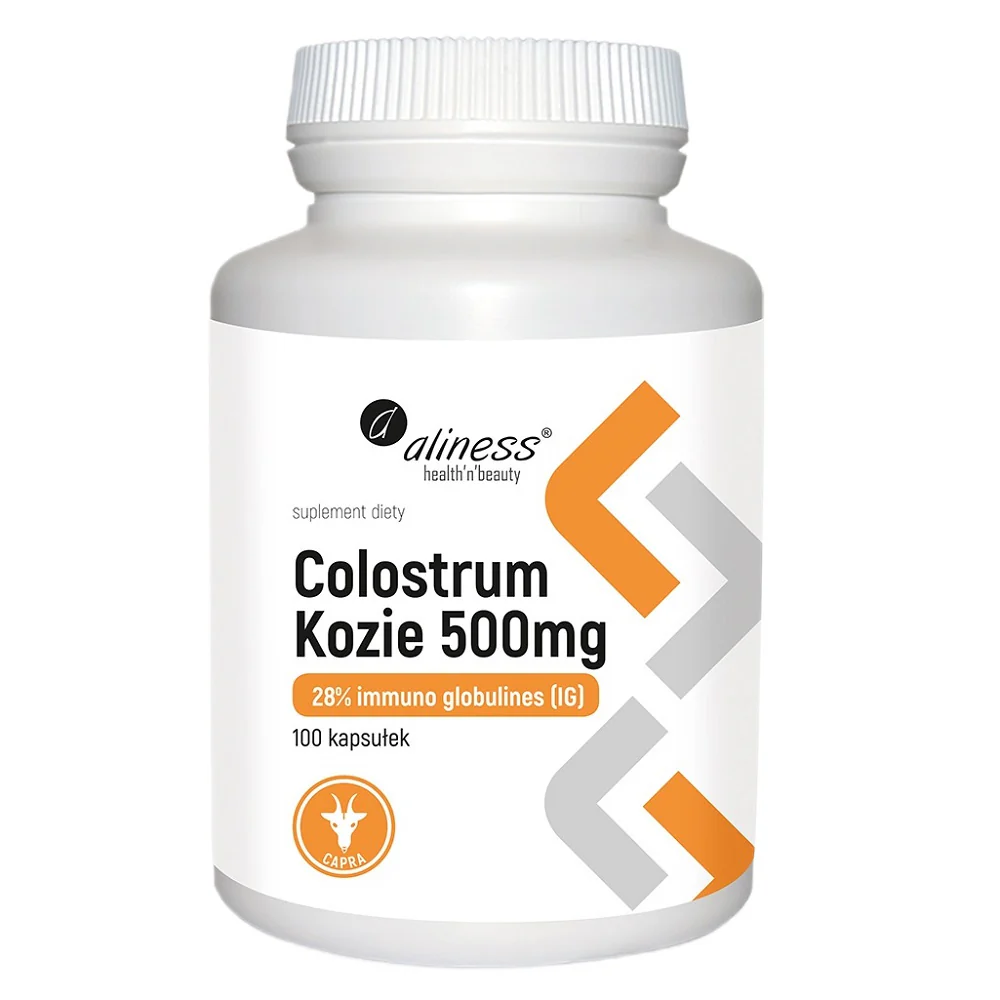 Colostrum Kozie IG 28% 500mg suplement diety 100 kapsułek