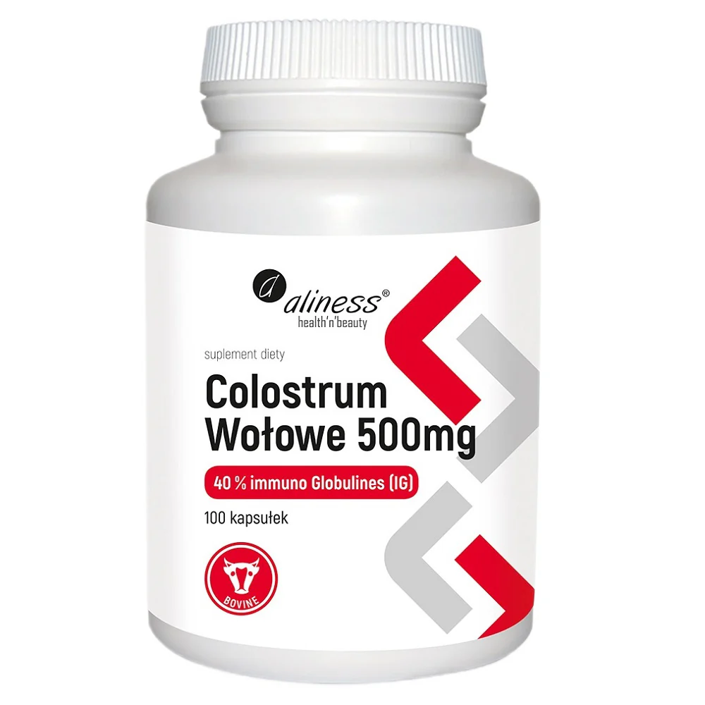 Colostrum Wołowe IG 40% 500mg suplement diety 100 kapsułek