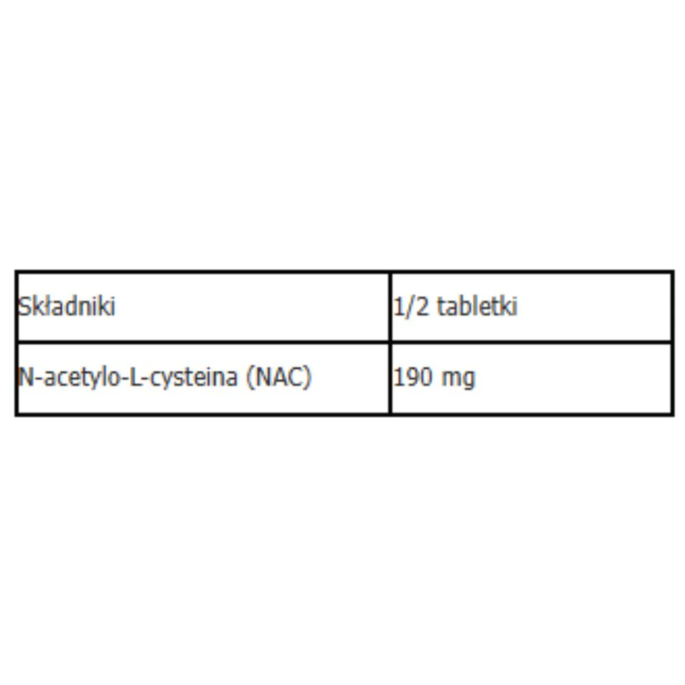 NAC N-Acetyl-L-Cysteine 190mg suplement diety 100 tabletek - Image 2
