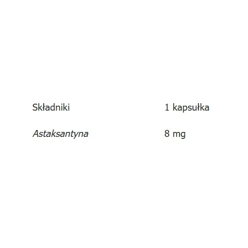 Naturalna Astaksantyna Nat Axtin 8mg suplement diety 60 kapsułek - Image 2