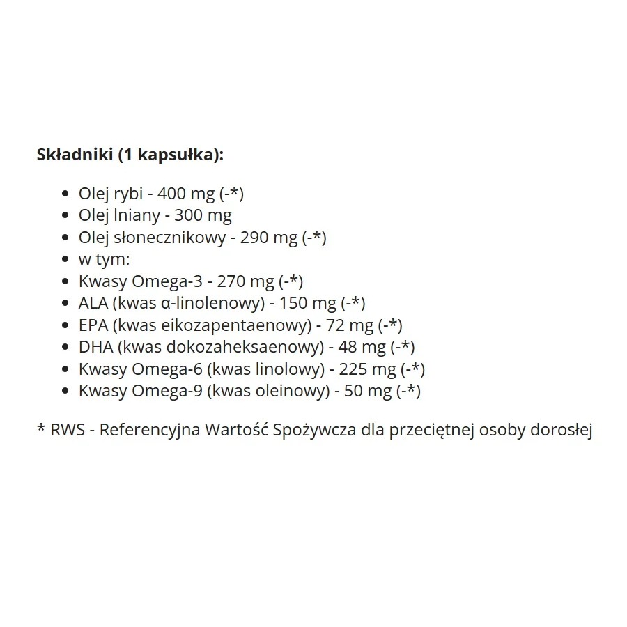 Omega 3-6-9 270/225/50mg suplement diety 90 kapsułek - Image 2