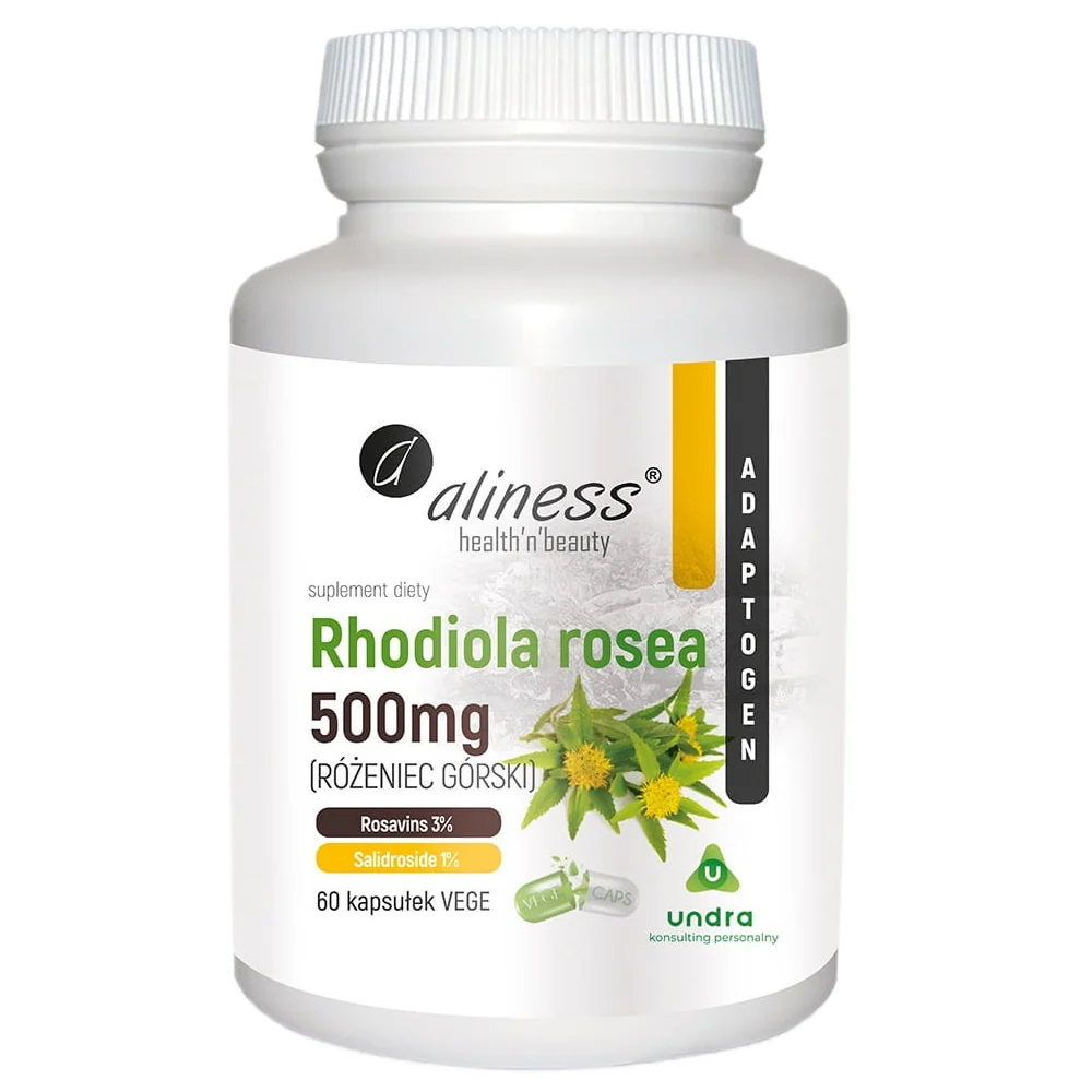 Rhodiola rosea (różeniec górski) 500mg suplement diety 60 kapsułek