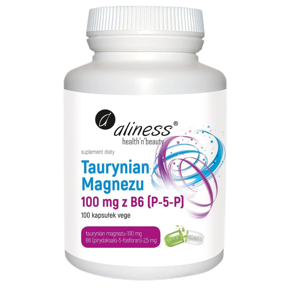 Taurynian Magnezu 100mg z B6 suplement diety 100 kapsułek