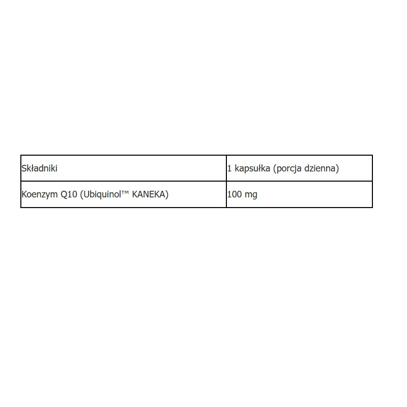 UbiquinoL™ Kaneka Naturalny Koenzym 100mg suplement diety 60 kapsułek - Image 2
