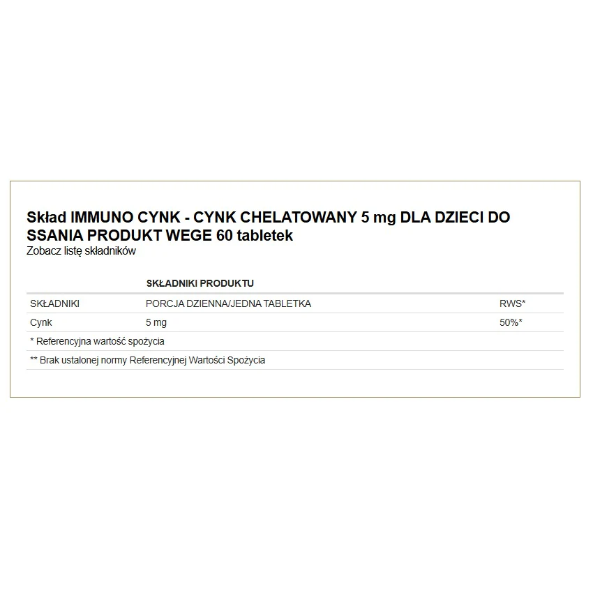 Immuno Cynk Junior suplement diety 60 tabletek - Image 2