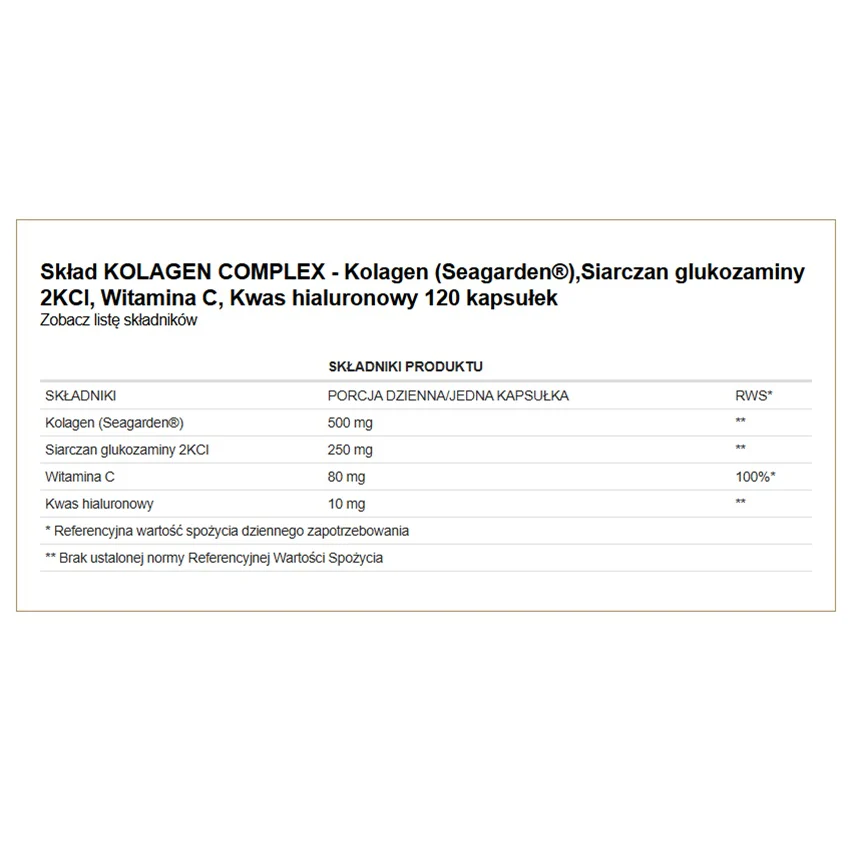 Kolagen Complex suplement diety 120 kapsułek - Image 2