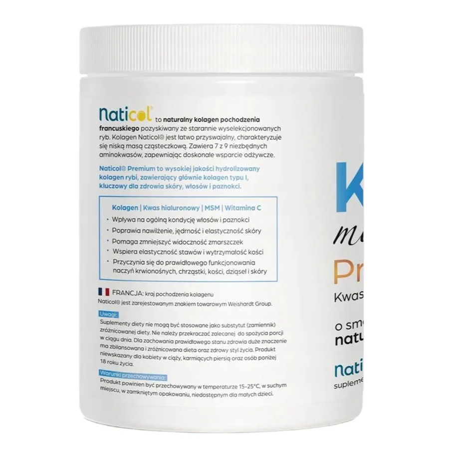 Kolagen Morski Premium Typu I 10000mg + MSM 500 mg + Kwas Hialuronowy 40mg + Witamina C 80mg suplement diety 400g - Image 2