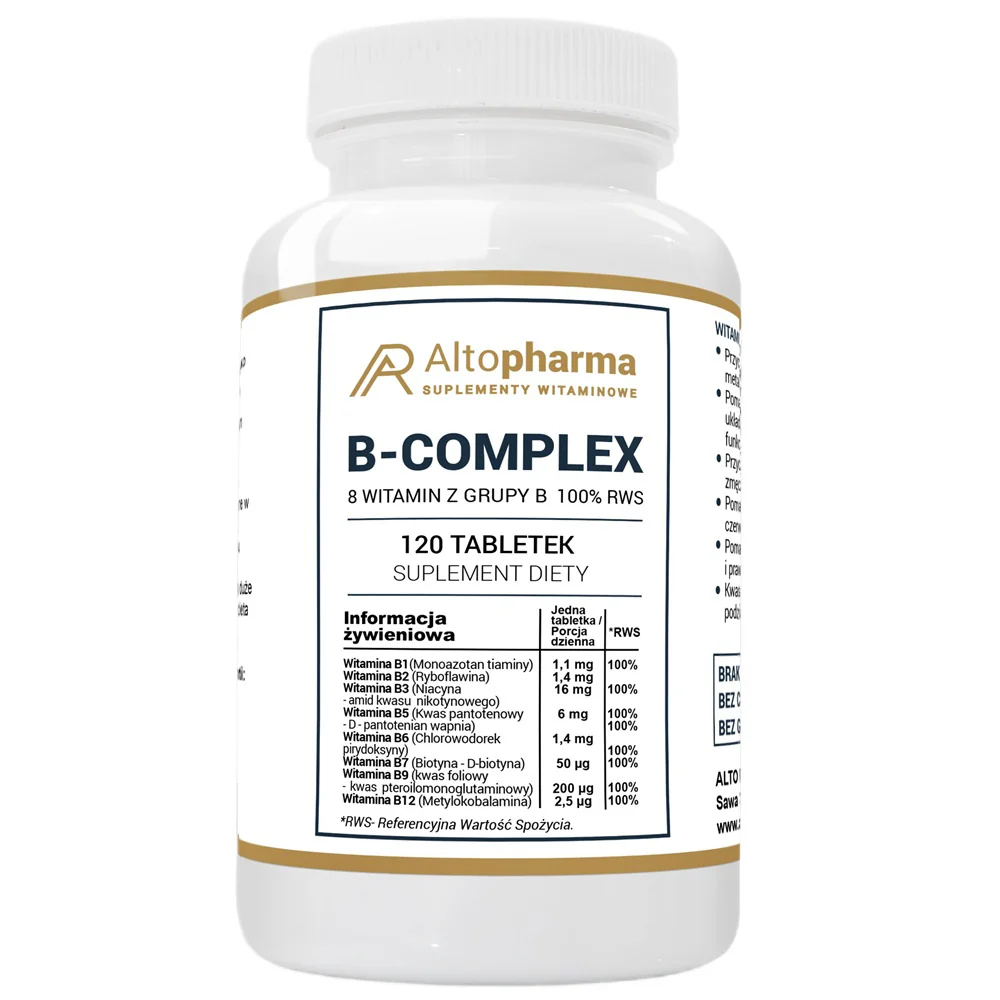 Witamina B Complex 8 witamin z grupy B suplement diety 120 tabletek