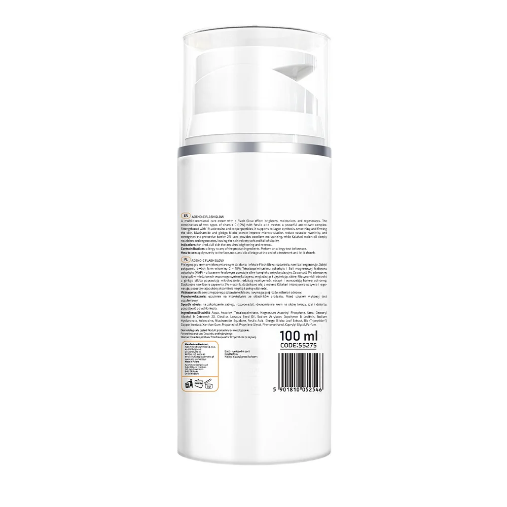Adeno-C Flash Glow krem energetyzujący z witaminą C 10% i adenozyną 1% 100ml - Image 2