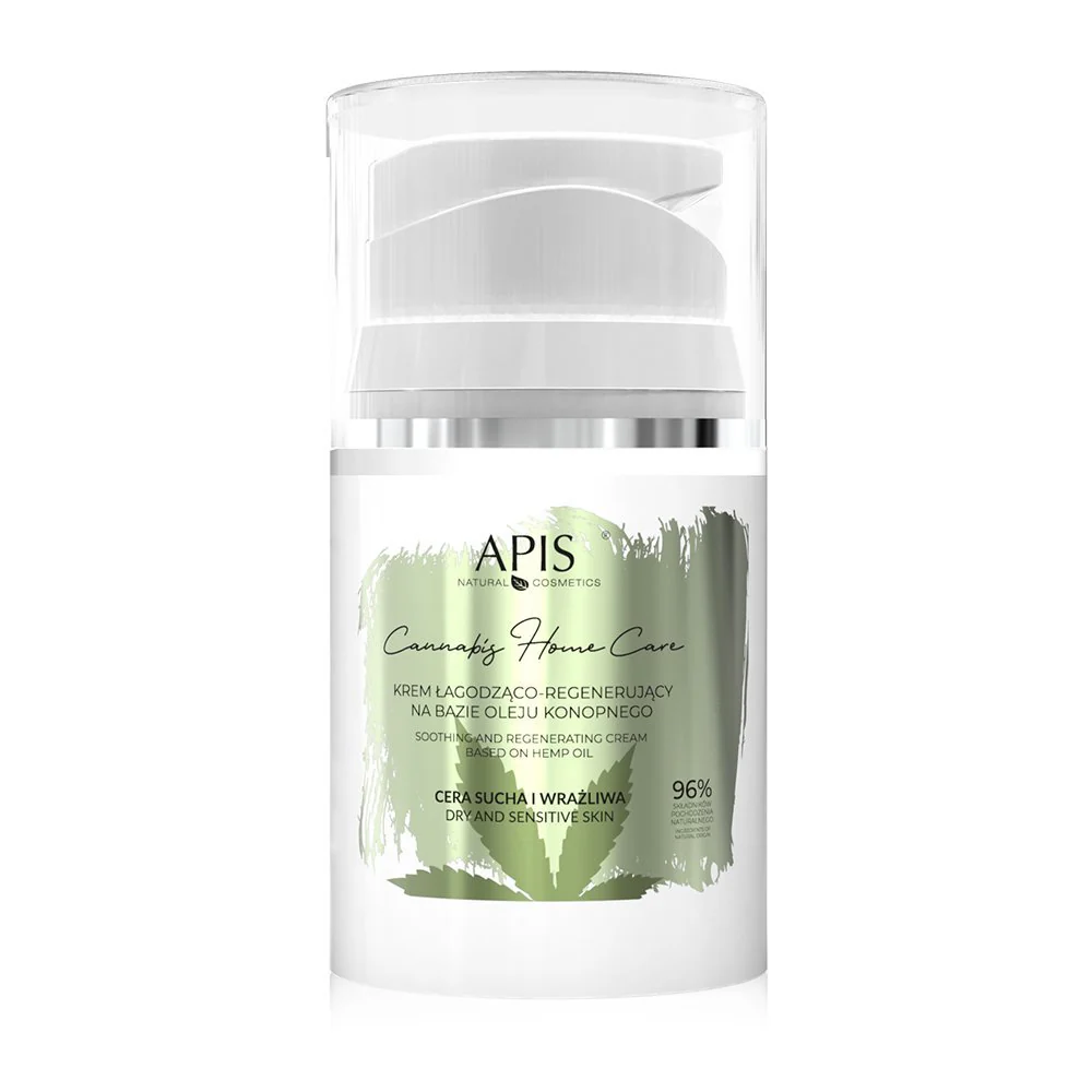 Cannabis Home Care zestaw łagodząca pianka do mycia twarzy 150ml + krem łagodząco-regenerujący 50ml - Image 2
