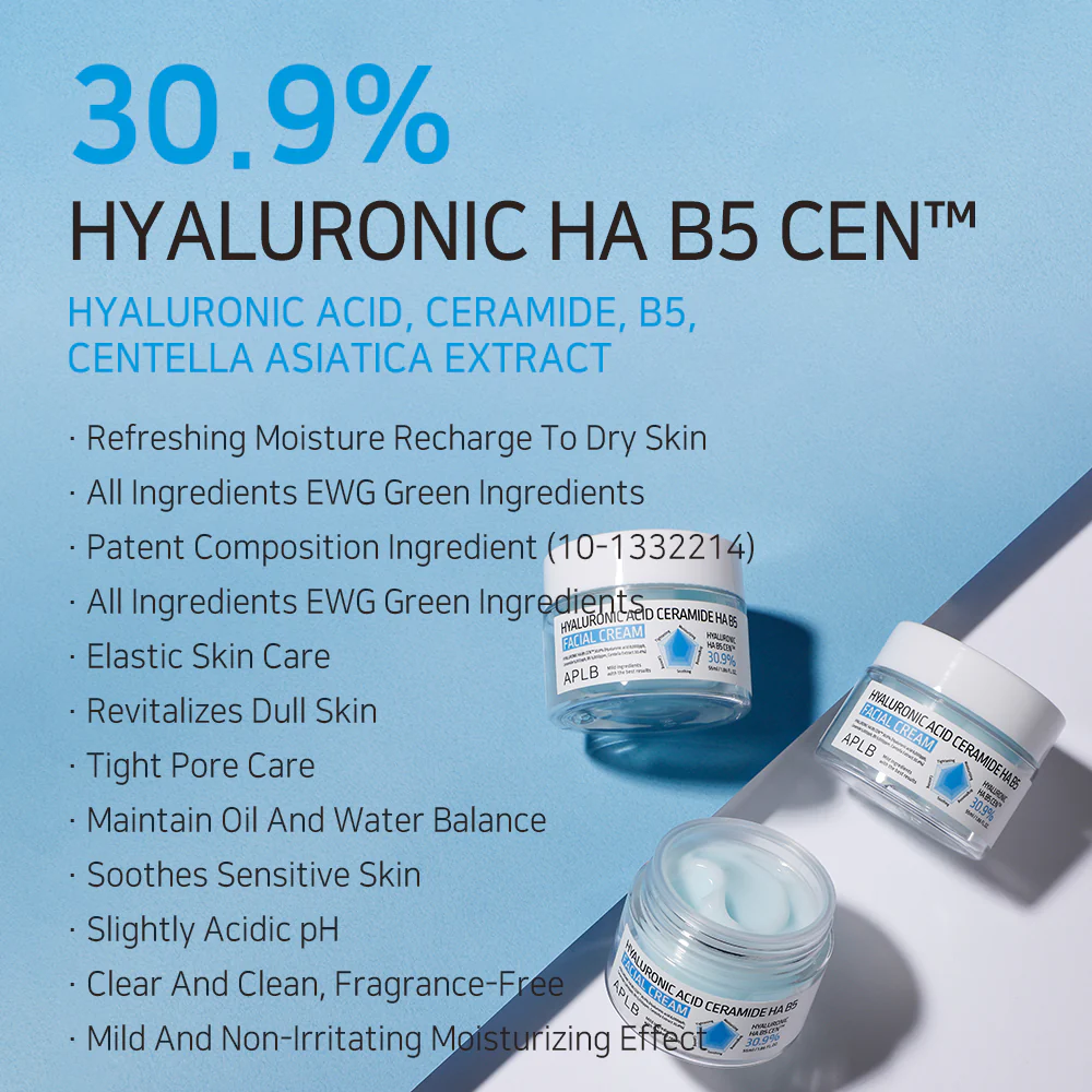 Hyaluronic Acid Ceramide HA B5 Facial Cream odżywczy krem do twarzy 55ml - Image 3