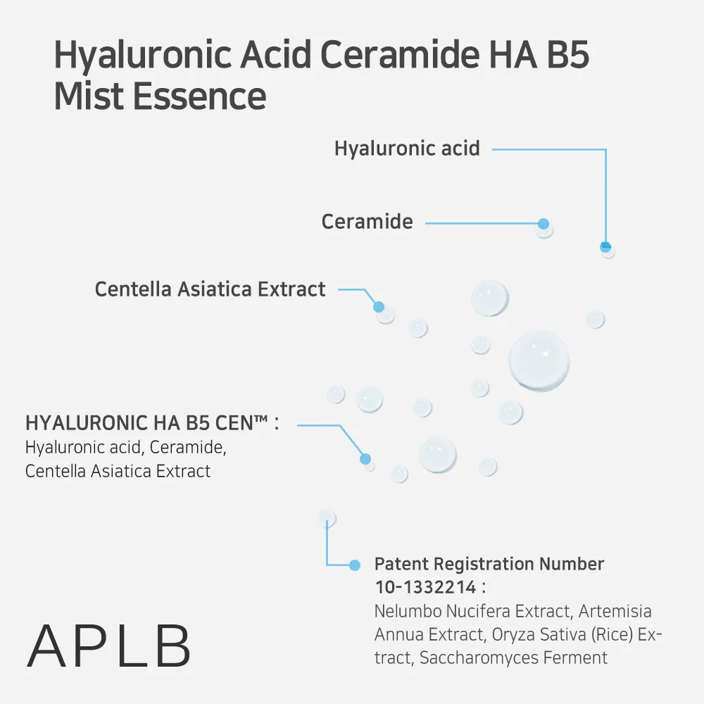 Hyaluronic Acid Ceramide HA B5 Mist Essence odżywcza esencja w mgiełce 105ml - Image 7