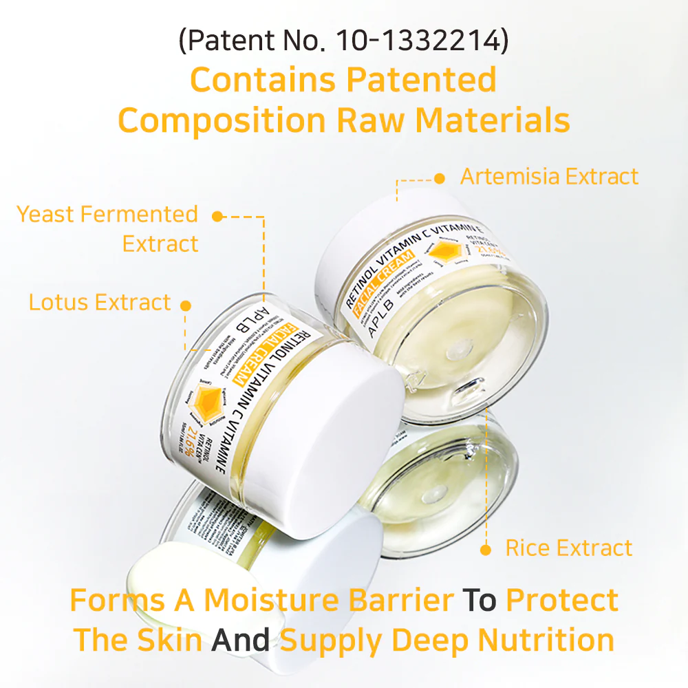 Retinol Vitamin C Vitamin E Facial Cream rozświetlający krem do twarzy 55ml - Image 3