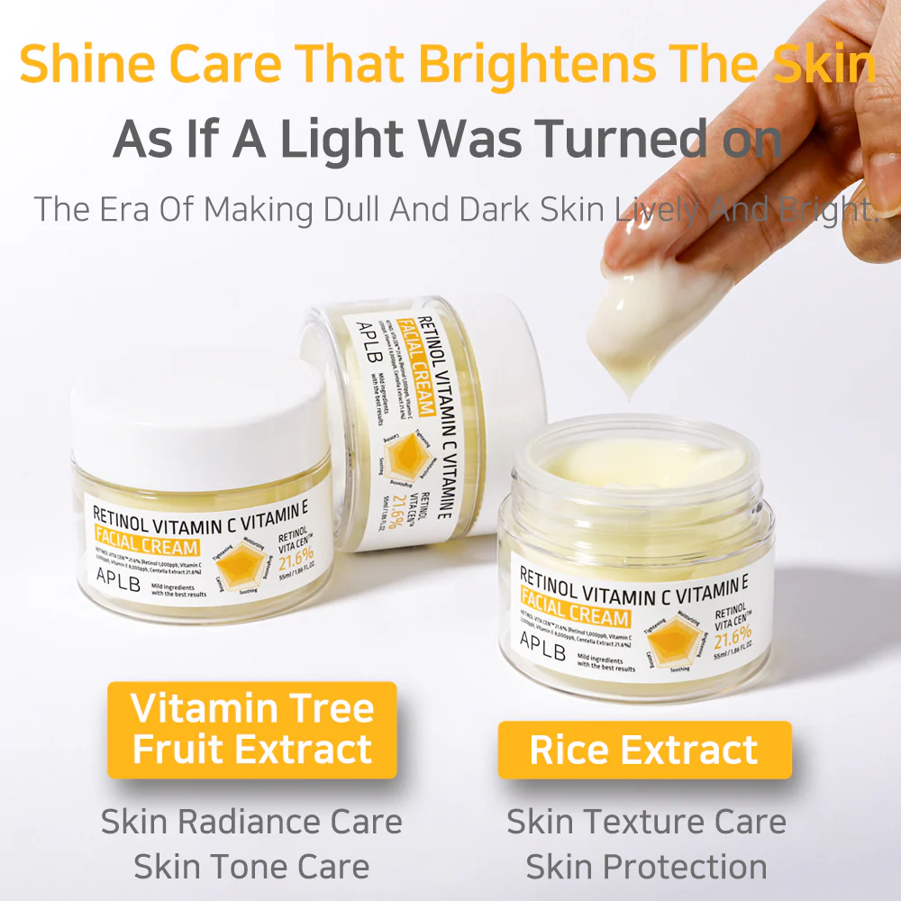Retinol Vitamin C Vitamin E Facial Cream rozświetlający krem do twarzy 55ml - Image 9