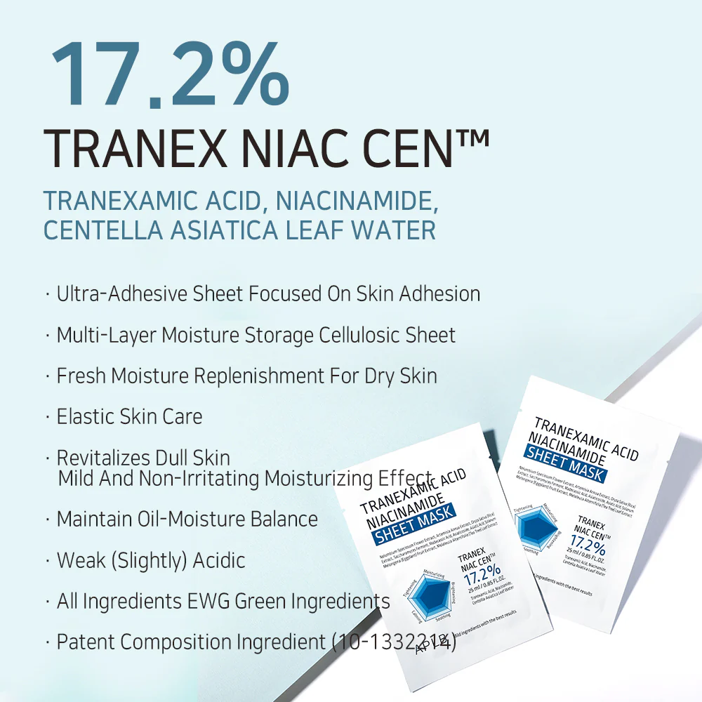 Tranexamic Acid Niacinamide Sheet Mask rozjaśniająca maska w płachcie 25ml - Image 14