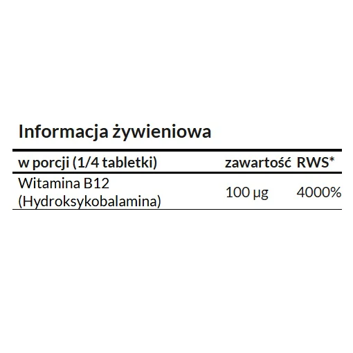 Hydroxocobalamin Tabs suplement diety 120 tabletek - Image 2