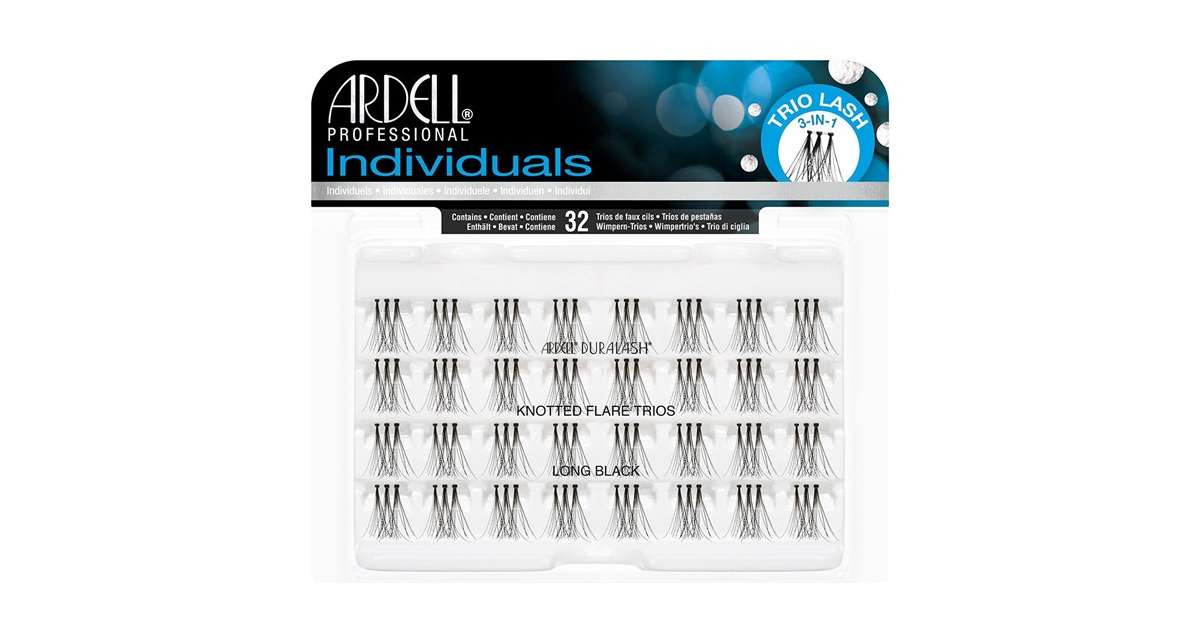 Individual zestaw 96 kępek rzęs Long Black