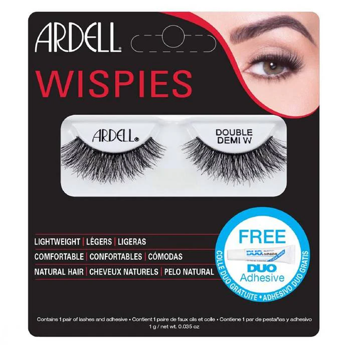 Wispies Double Demi W para sztucznych rzęs Black + Duo Adhesive klej do rzęs 1g