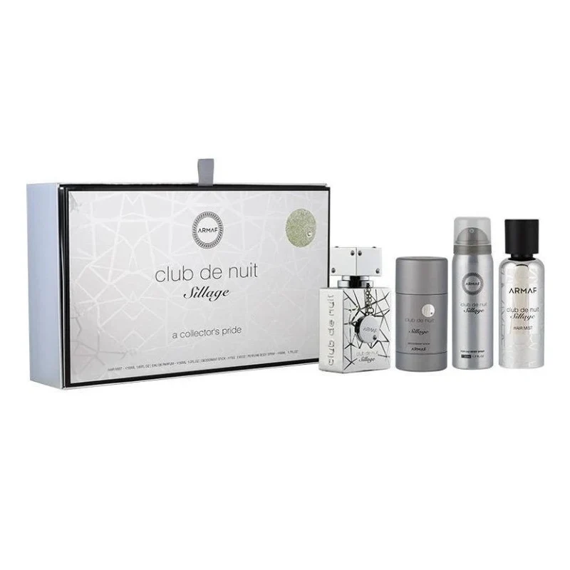 Club de Nuit Sillage zestaw woda perfumowana spray 30ml + dezodorant spray 50ml + dezodorant sztyft 75g + mgiełka do włosów 55ml