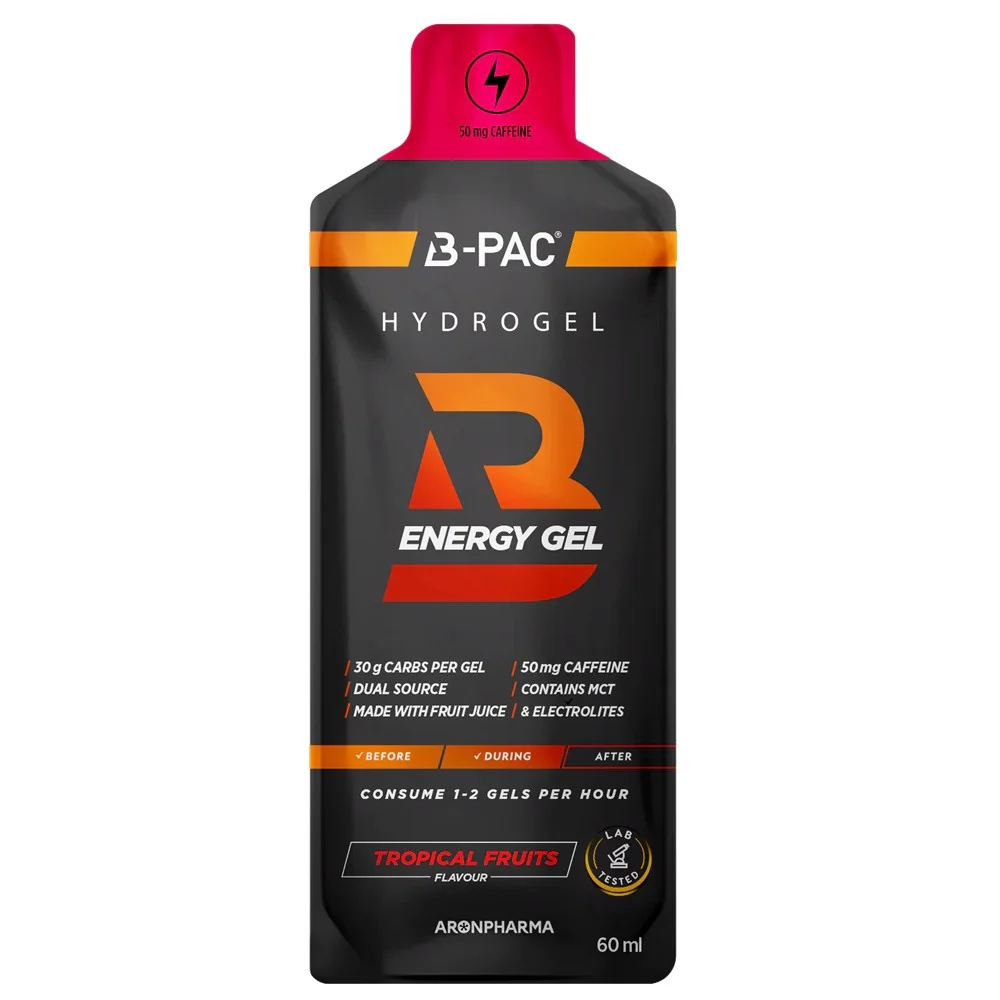 B-PAC Energy Gel + Caffeine żel energetyczny z kofeiną Tropical Fruits 60ml
