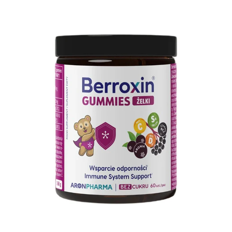 Berroxin Gummies wsparcie odporności i rozwój kości suplement diety 60 żelek
