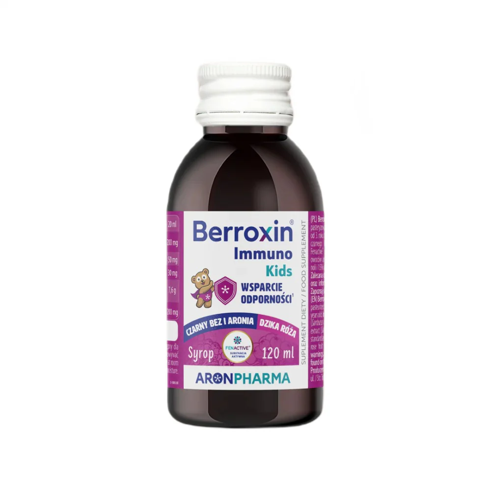 Berroxin Immuno Kids syrop z czarnego bzu i aronii dla dzieci 120ml