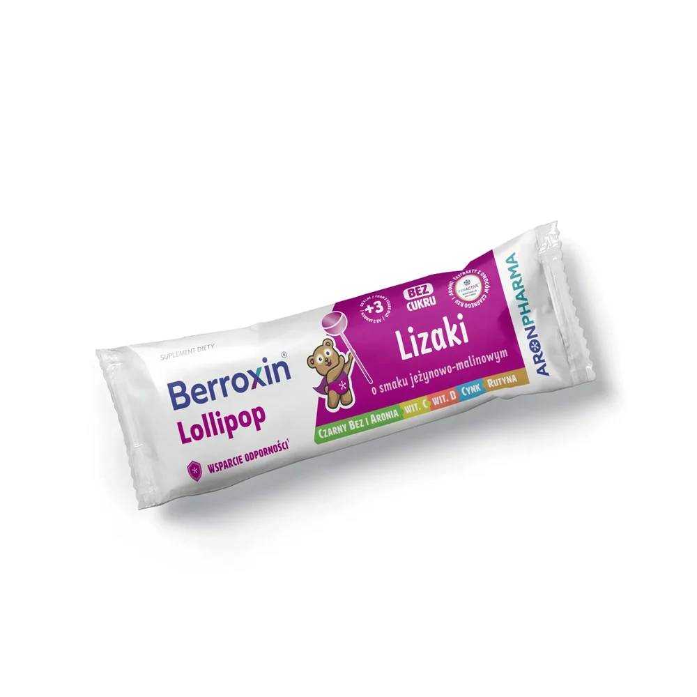 Berroxin Lollipop Box suplement diety w postaci lizaków dla dzieci 6szt. - Image 3