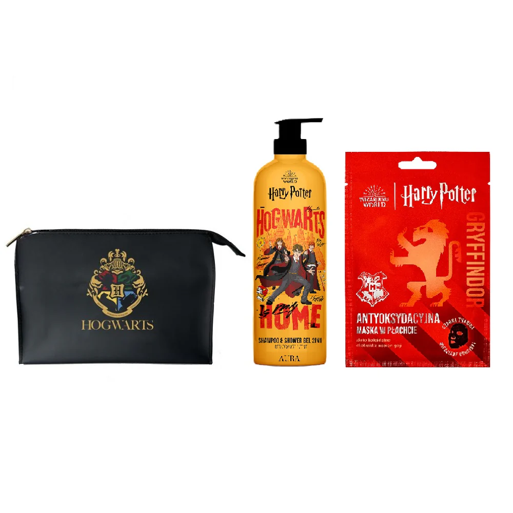 Harry Potter zestaw żel pod prysznic 500ml + antyoksydacyjna maska w płachcie 20ml + kosmetyczka