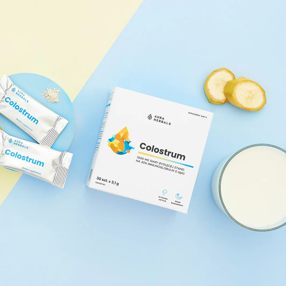 Colostrum 1000mg suplement diety o smaku bananowym 30x3.1g - Image 2