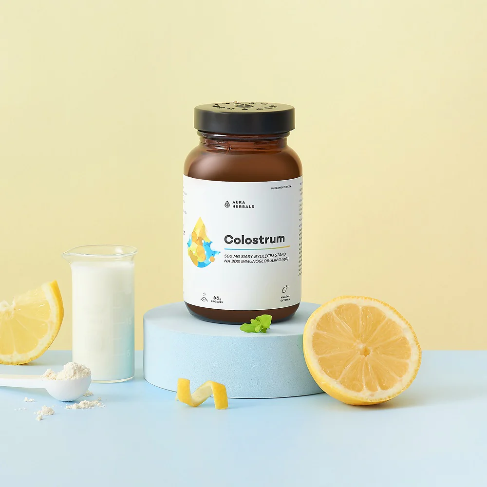 Colostrum 500mg suplement diety w proszku kwaśna cytryna 66g - Image 3