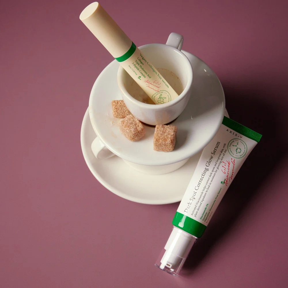 Glass Skin Duo zestaw Dark Spot Correcting Glow Serum rozjaśniające serum do twarzy 50ml + Vegan Collagen Eye Serum kolagenowe serum pod oczy 10ml - Image 4