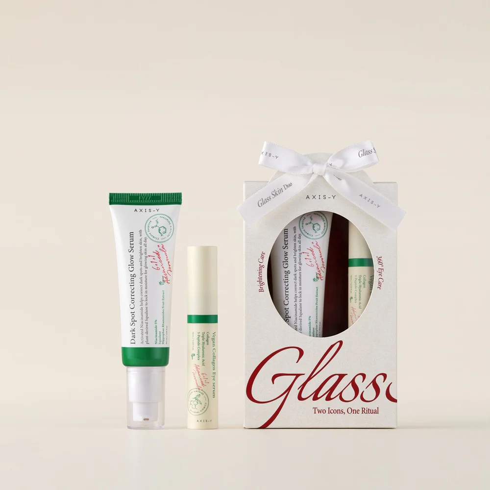 Glass Skin Duo zestaw Dark Spot Correcting Glow Serum rozjaśniające serum do twarzy 50ml + Vegan Collagen Eye Serum kolagenowe serum pod oczy 10ml - Image 6
