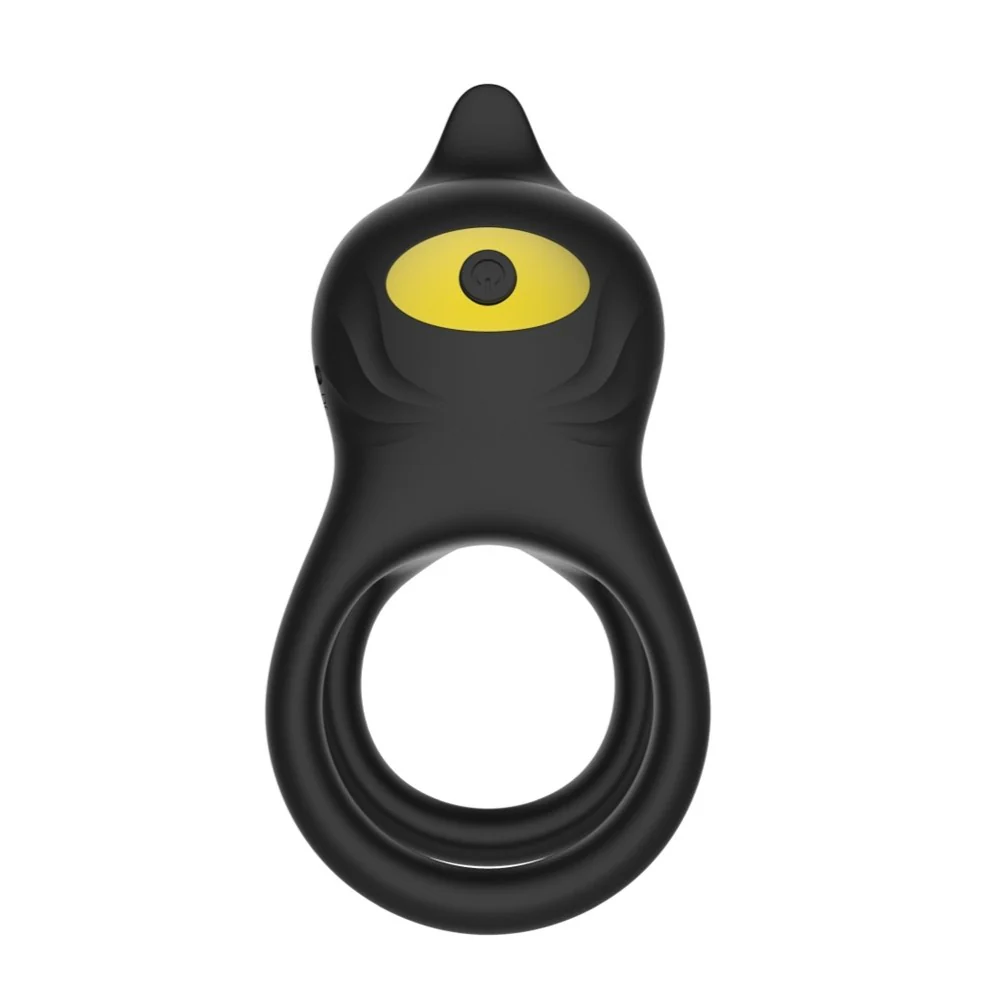 Double Vibrating Ring wibrujący pierścień na penisa z pilotem Black - Image 3