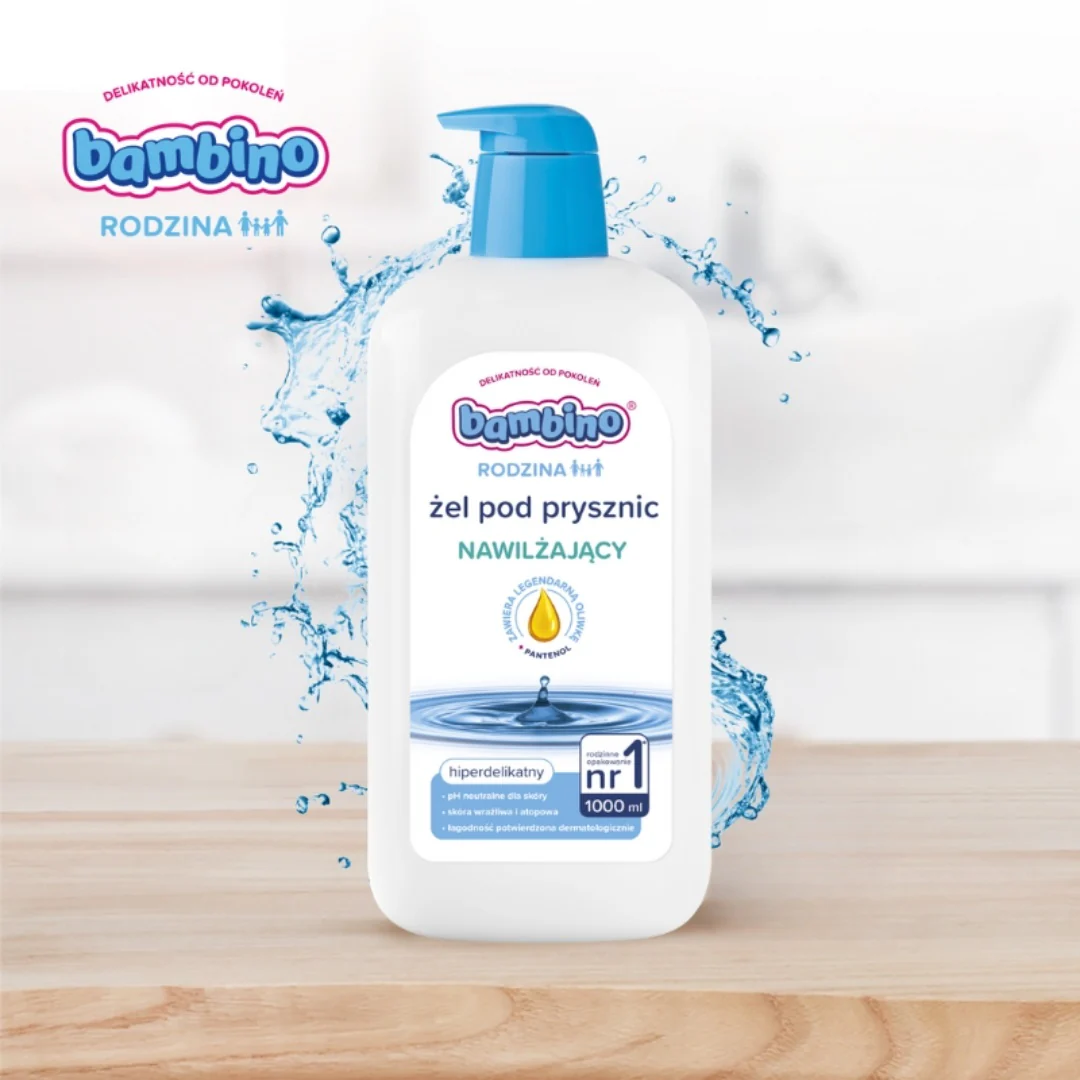 Rodzina nawilżający żel pod prysznic hiperdelikatny 1000ml - Image 5