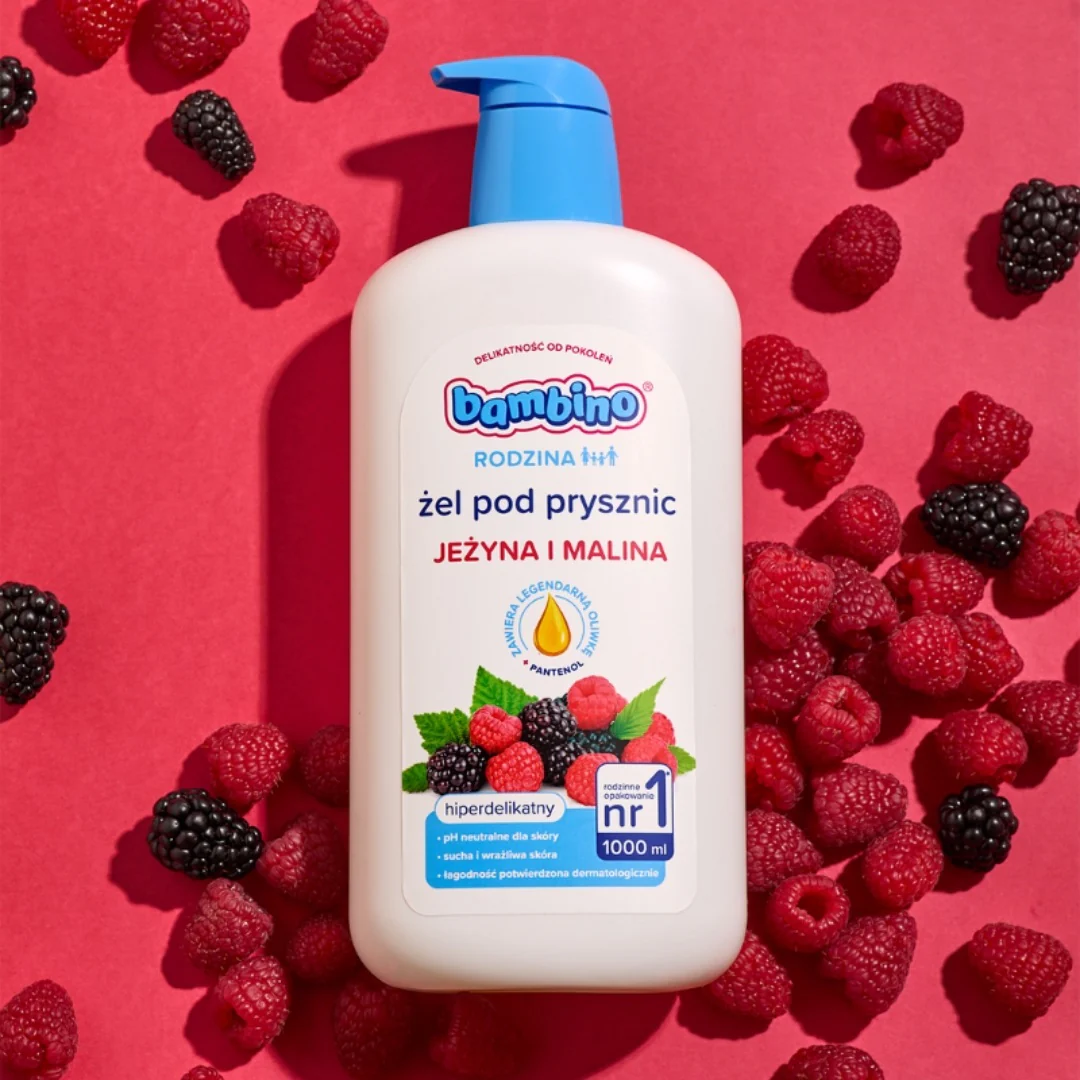 Rodzina żel pod prysznic hiperdelikatny Jeżyna i Malina 1000ml - Image 3