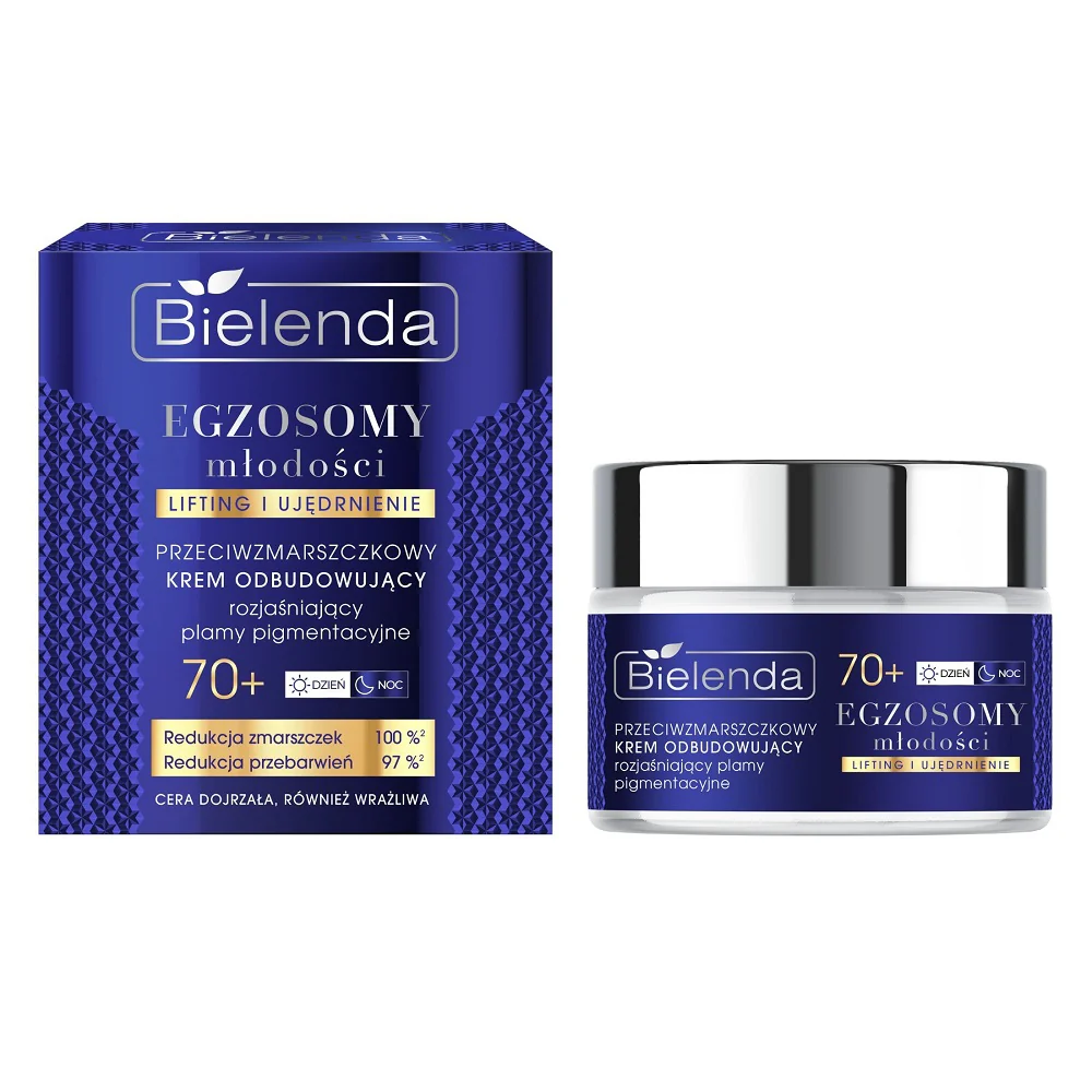 Egzosomy Młodości przeciwzmarszczkowy krem odbudowujący rozjaśniający plamy pigmentacyjne 70+ 50ml