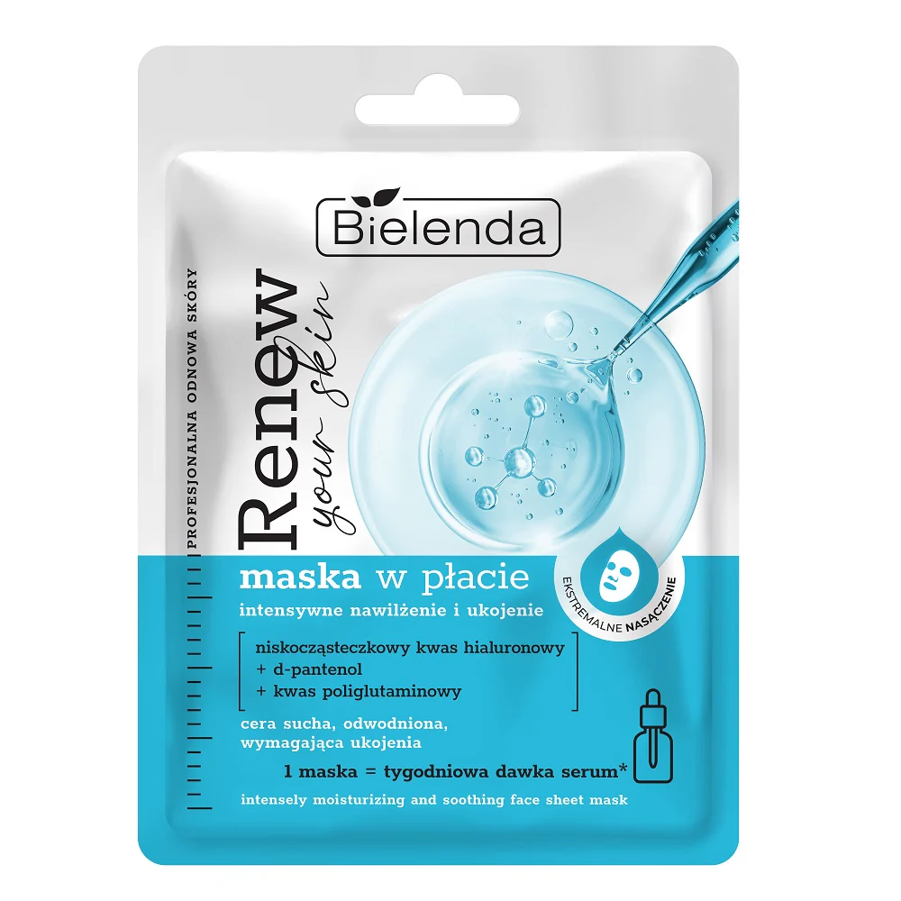 Renew Your Skin maska w płacie - intensywne nawilżenie i ukojenie 17g
